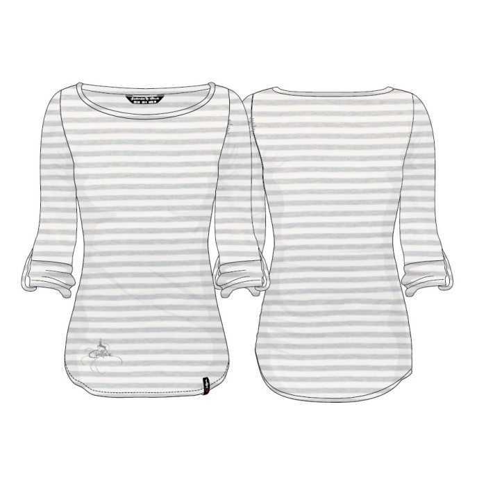 Bluza damska Chillaz BALANCES STRIPES CREME GREY MELANGE STRIPES